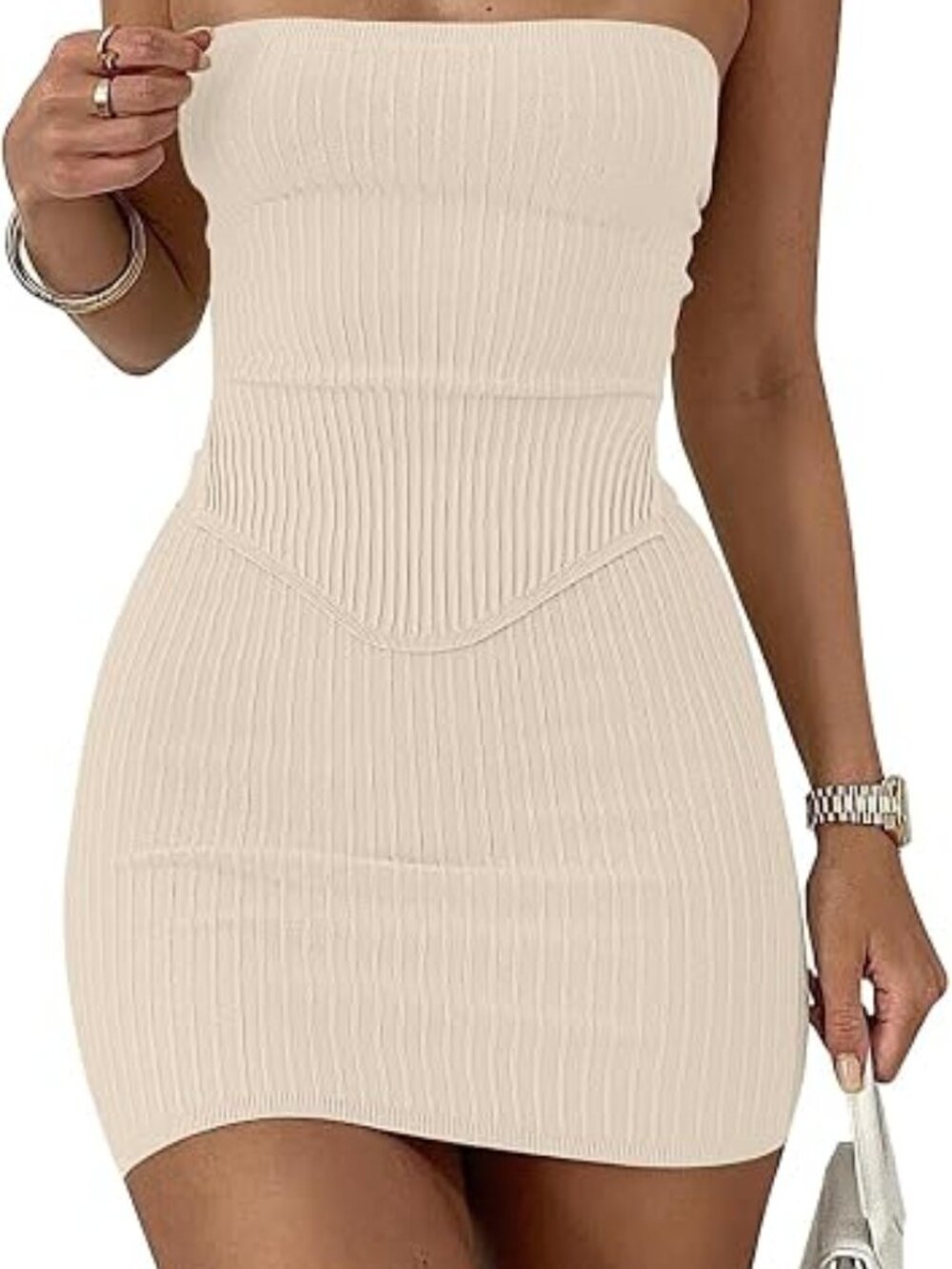 Women 2 Piece Skirt Sets Summer Strapless Crop Top Matching Bodycon S